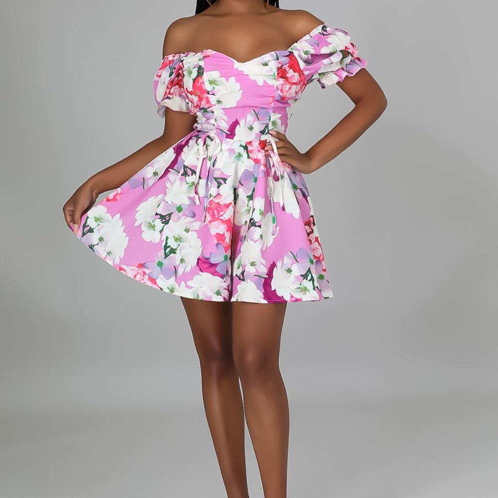 Lavender Floral Dress